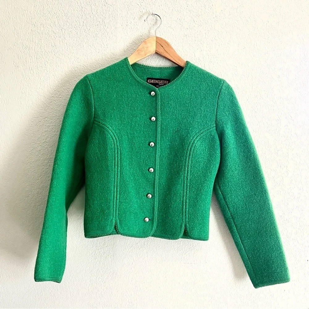 Women's Boiled Wool Cardigan